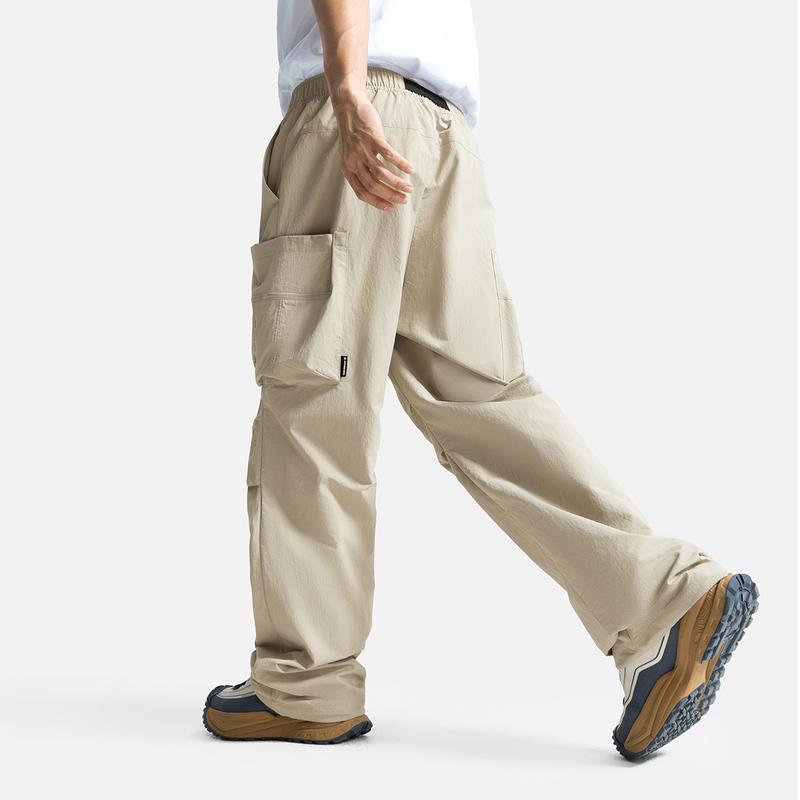 Li Ning CF Suo Solid Color Mid Waist Comfortable Breathable Quick Dry Cool Straight Casual Pants Men Pants Dark-Green AYKV203-5