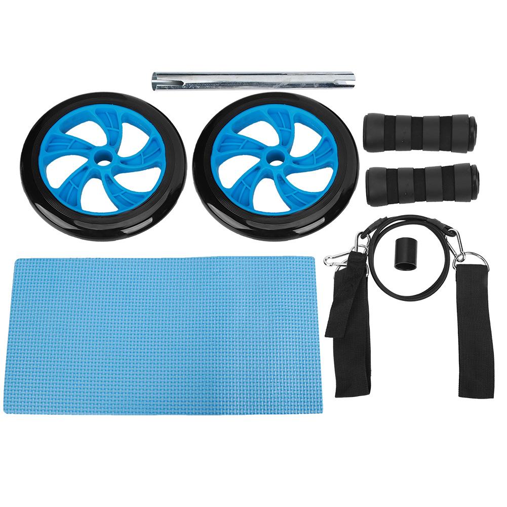 Quality Fitness Roller Workout Abdominal Exerciser with Pull Strap Domestic Muscle Training Equipmentblue