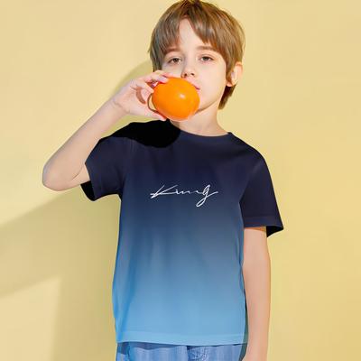 Sommer Neue Kinder Kurzarm T-Shirt 3D Gedruckt Doppelt Farblich Passenden Muster Jungen Casual Atmungsaktive Sport Tops 4-14Jahre