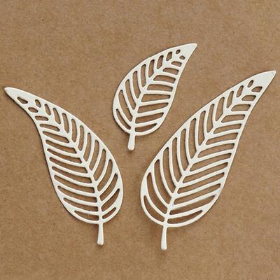 3ks listové kovové vyřezávací raznice DIY scrapbook embosovací papírové karty šablona alba