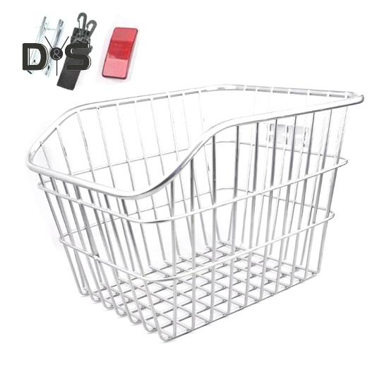 Bike Rear Storage Basket Heavy Duty Large Capacity Universal MTB Road Mountain Bicycle Metal Wire Basket Bike Accessories