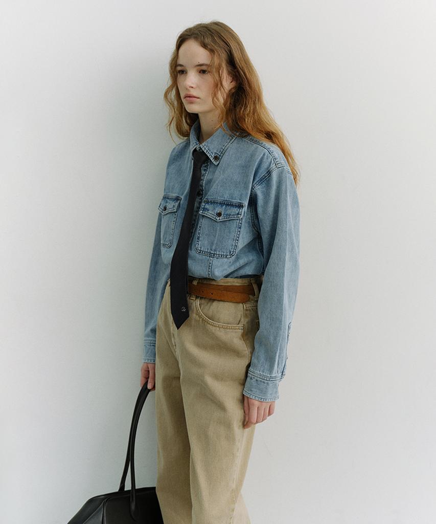 Deonseuteu Unisex Classic Denim Shirt_Udsh6A101_Light Blue