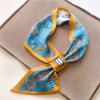 Striped Silk Scarf Imitation Long Diagonal Plaid Perfect For Spring Summer