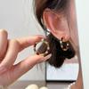 PONYKISS  Sterling Silver 18K Gold Vintage Enamel Round Hoop Earrings for Women Minimalist Geometric Fine  Accessories