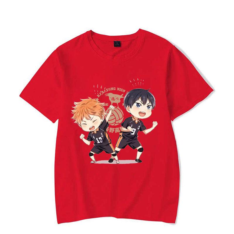 Hot Hinata Shoyo Tobio Kageyama Cartoon Print Short Sleeve T Shirts Women Casual Shirts Summer Women's Men's Crew Neck T-shirt