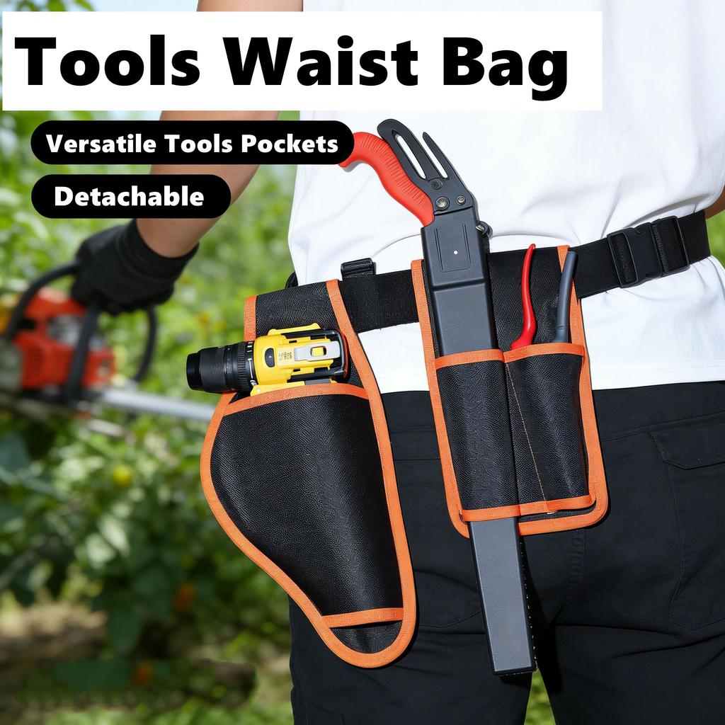 Garden Electric Pruning Shear Waist Tool Bag with Battery Storage Box with Belt Portable Outdoor Shear Scissor Storage Tools Bag