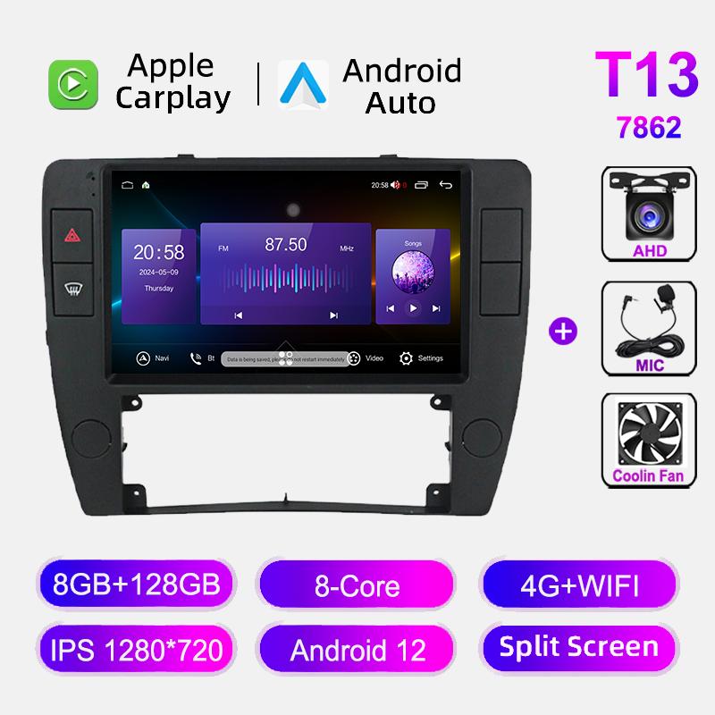 Car Radio For VW Volkswagen Passat B5 2000 - 2005 Carplay Android Auto Stereo Multimedia Player GPS Navigation Autoradio No 2din