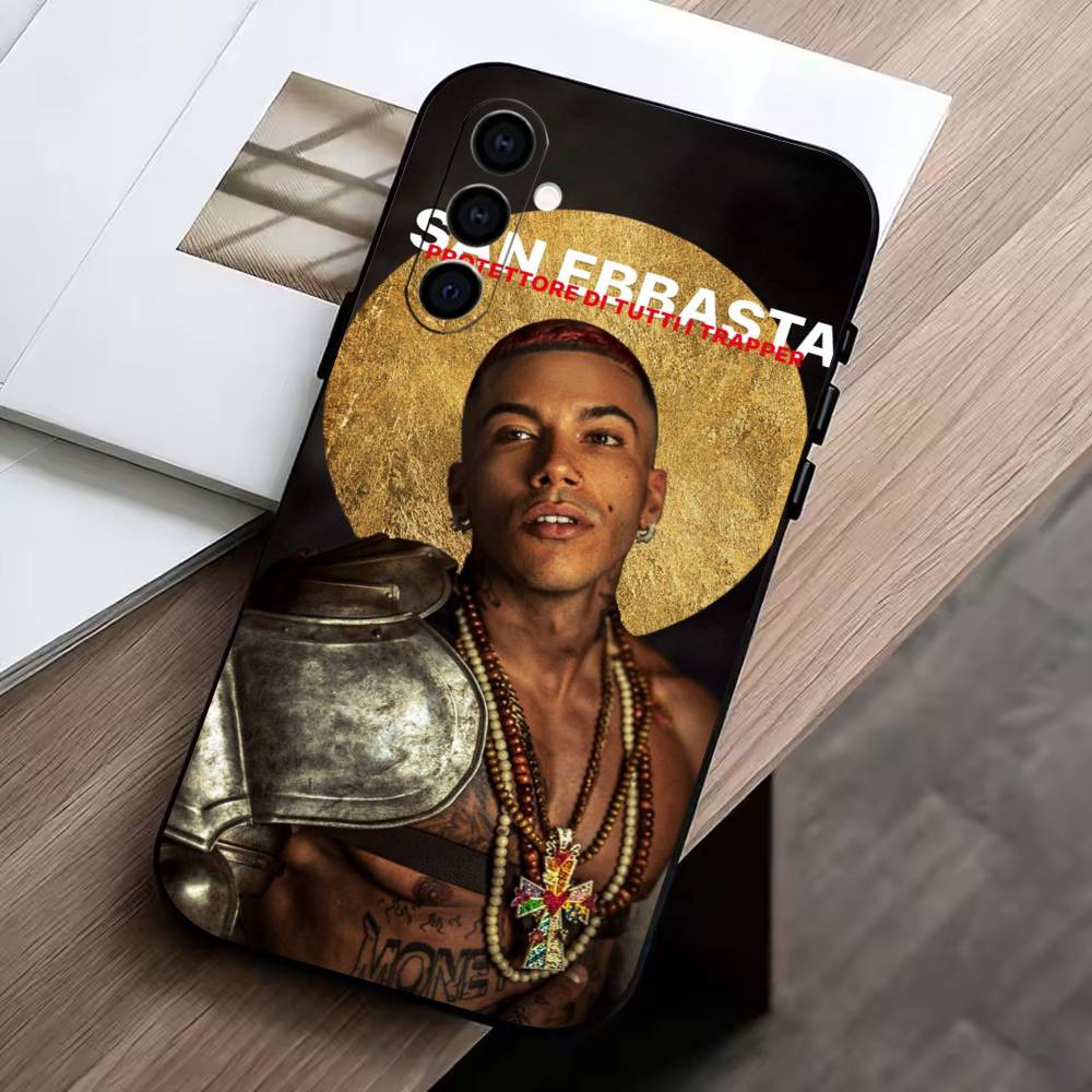 Singer Sfera E-Ebbasta Phone Case For Samsung Galaxy A73,A72,A71,A70,A53,A52,A51,Soft Silicone Black Cover