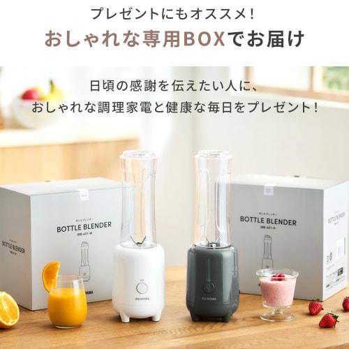 Iris Ohyama Mixer Juicer Hand Mixer Blender Hand Blender Smoothie Can Crush Ice Fruit White Large Capacity Small IBB-601-H Easy to Clean Portable Styl