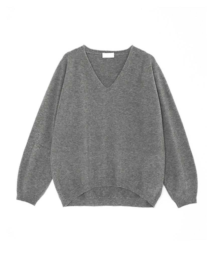 Baseukala Oversized Fit V-Neck Long Sleeve Knitwear (5Colors)