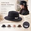 Wool Felt Women's Wool Hat Flat Top French Fedora Hat New Retro Lady Hat  Autumn Winter Daily Wear