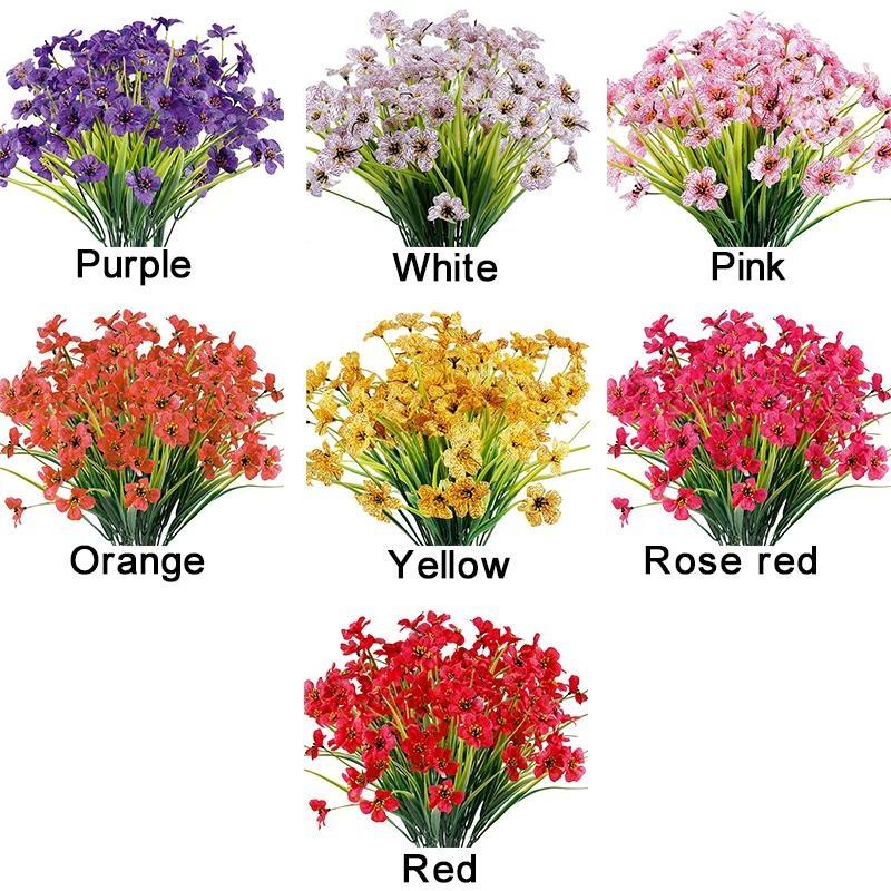 16 fasci di fiori artificiali resistenti ai raggi UV - Piante