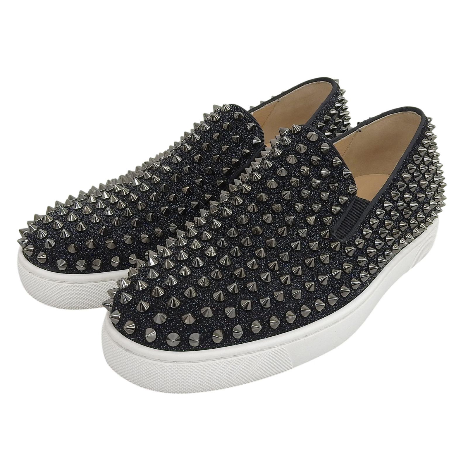 Excellent Christian Louboutin sneakers ROLLER BOAT FLAT black mens 41 Used