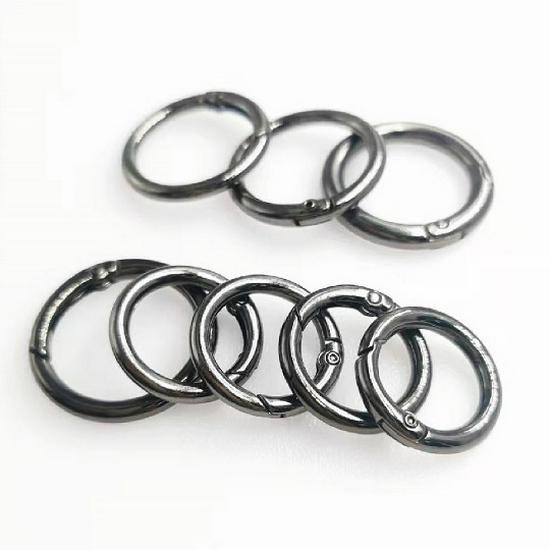 Colorful Zinc Alloy Spring Ring Clasp for DIY Jewelry & Handbag Accessories