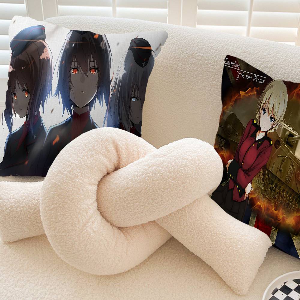 Japanese Anime GIRLS Und PANZER Personalized Pillow Dust Cover Bedroom Kids Party Decoration Pillowcase Birthday Children Gift