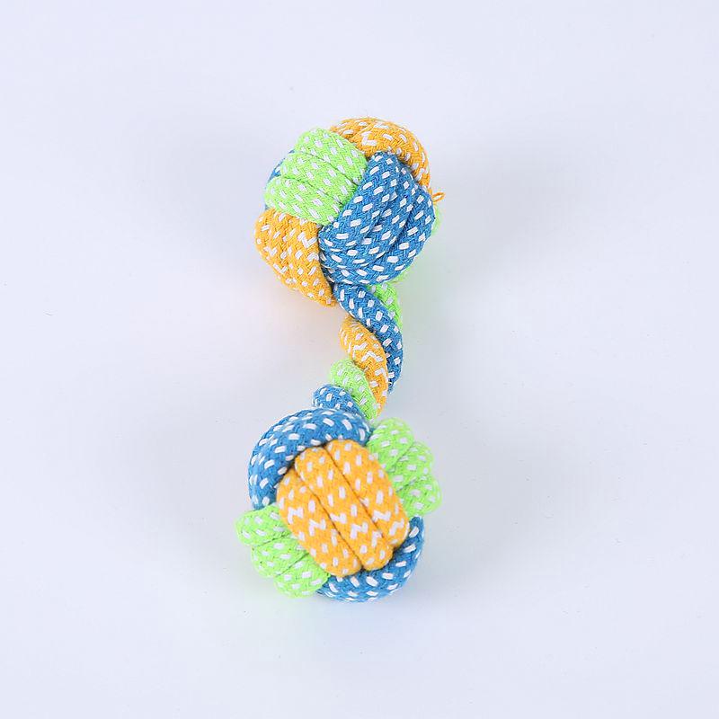 Durable Cotton Rope Pet Toy Set: Teething & Knotted Ball Toys for Cats and Dogs