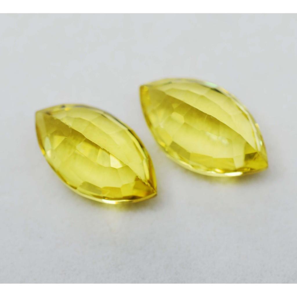 NATURAL Sapphire Yellow 8 To 10 Ct MARQUISE Cut Loose Gemstone Pair