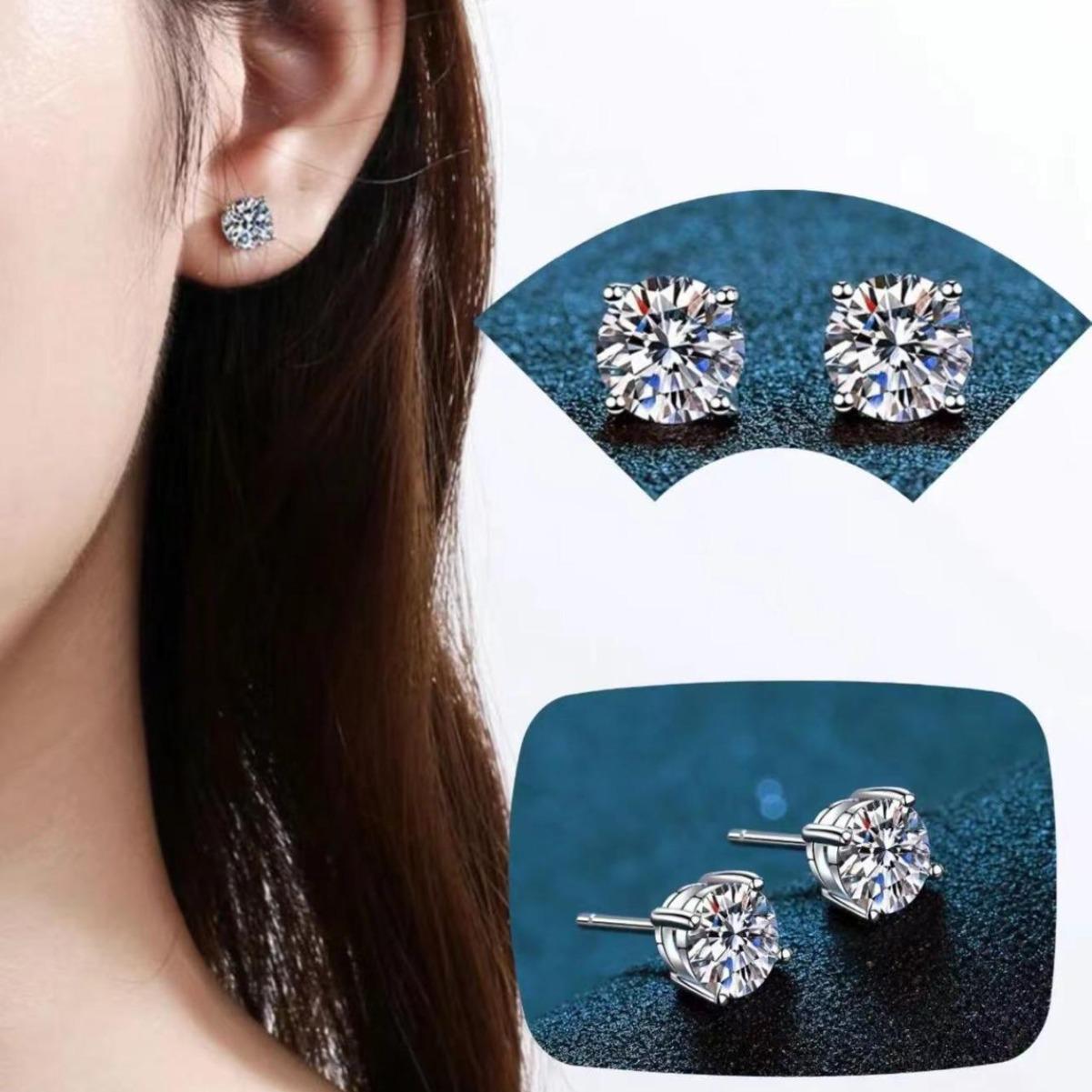 

High-End Women s Niche Design Stud Earrings for Ear Piercing 2024 серебряный