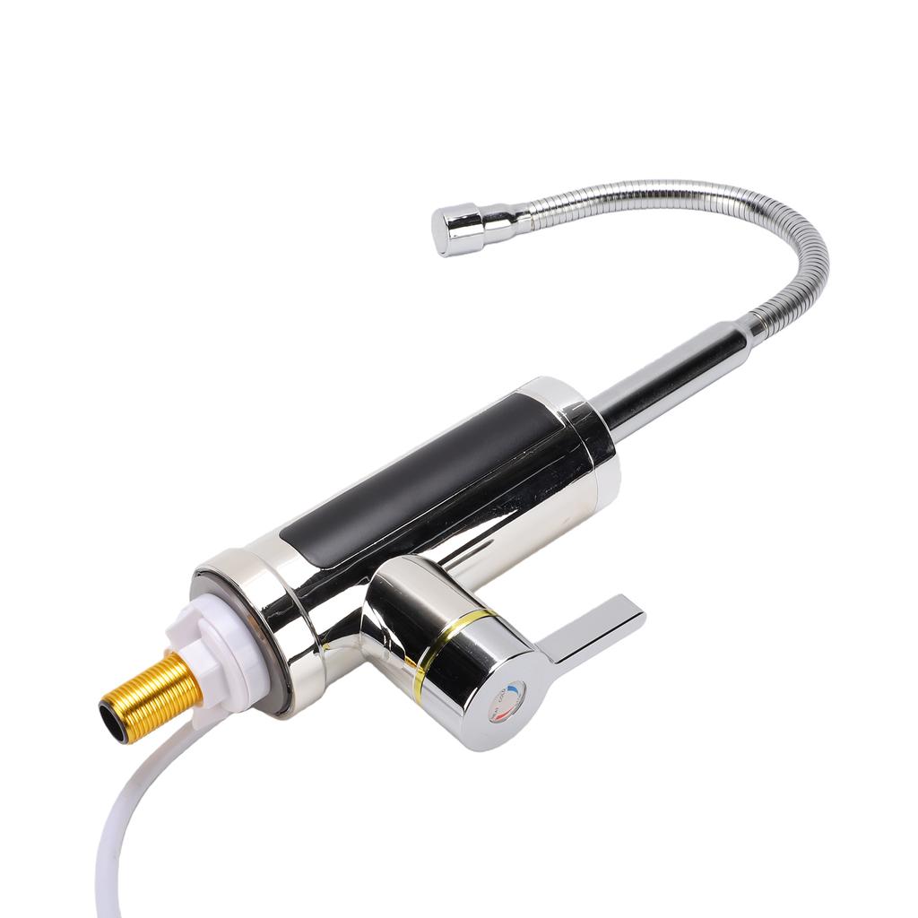 Electric Instant Hot Water Faucet 3000W Fast Heating with 360 Degree Flexible Hose LED Temperature Display for Kitchen