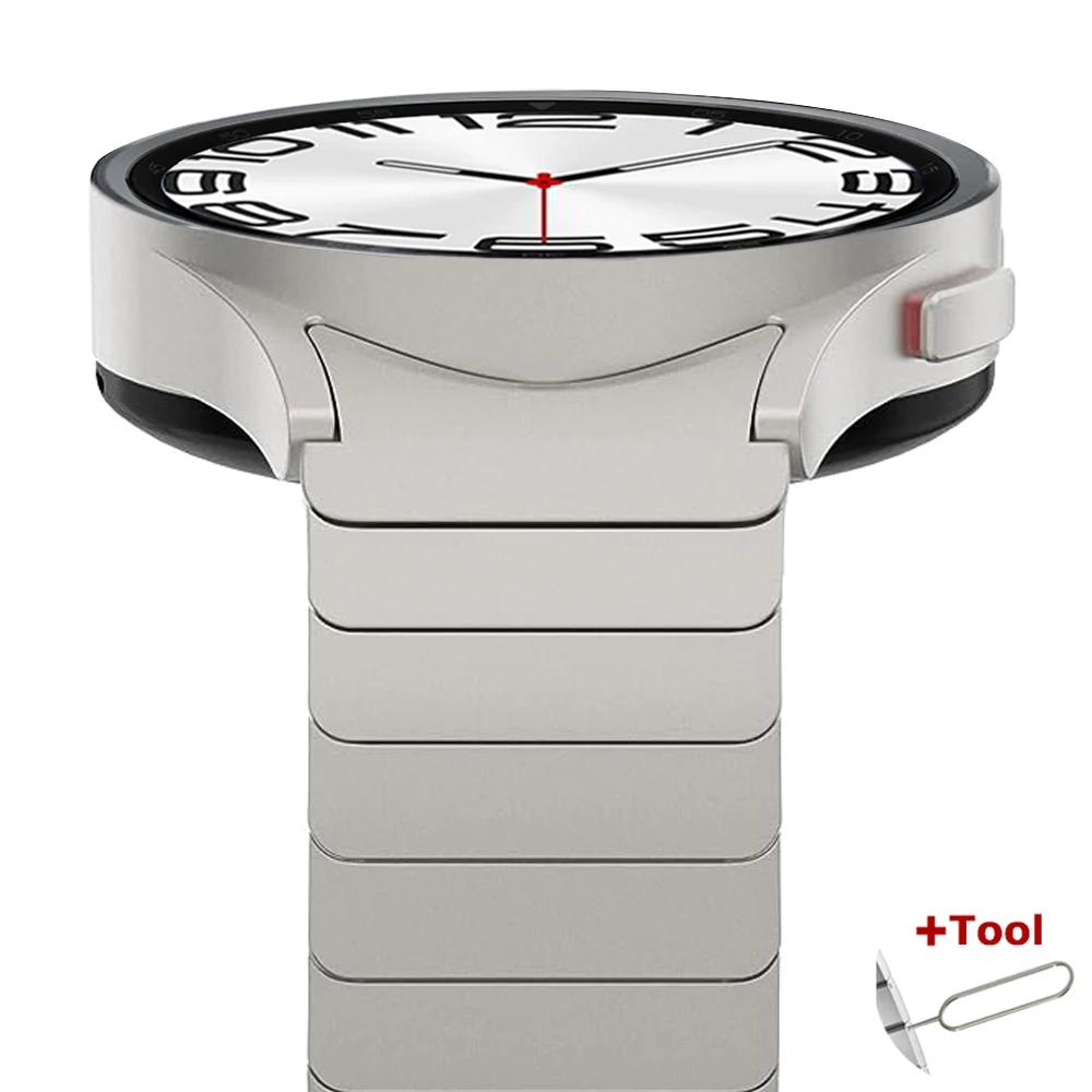 Bracelet for Samsung galaxy watch 8 7 6 4 classic 46mm 47 43mm band no gaps stainless steel strap for watch 4 5 pro 44mm 40 45mm