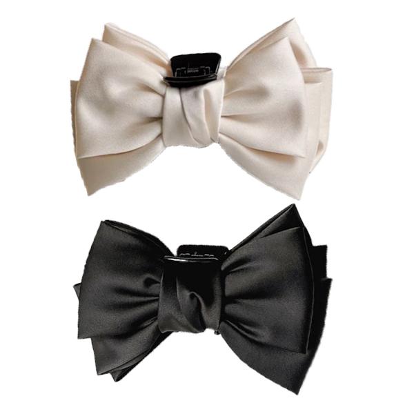 Korea large size bow hair clip elegant temperament simple style exquisite girl  claw clip fashion hair accessories