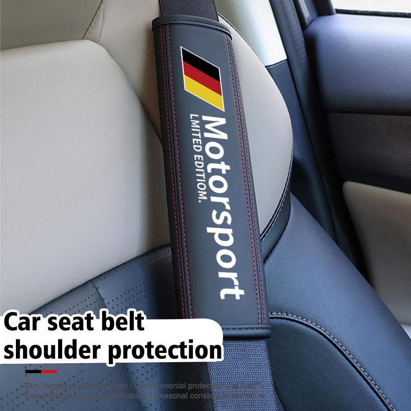 Leather Car Seat Safety Belt Shoulder Protection Padding For BMW M Performance E84 F10 F20 F15 F25 iX iX1 iX2 iX3 iX5 iX7