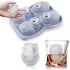 Cute Owl Ice Cube Mold, Owl Shapes Ice Cube Tray, Silicone Ice Mold Fun Shapes, Make 4 Large Owl Ice Balls