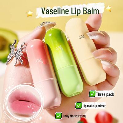 Bezbarvá sada balzámů na rty Vaseline: Hydratuje, Zvlhčuje, Redukuje rýhy na rtech, Vhodný pro ženy, muže a děti. Make-up