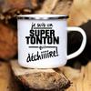 Bester Onkel der Welt Druck Tassen Kreative Kaffeetassen Getränke Wasser Tee Camping Emailletasse Outdoor Henkel Trinkgeschirr Tonton Geschenk