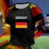 Unisex Casual Loose Fit Short Sleeve T-Shirt with Germany Flag Heart Print Deutschland Graphic Tee for Everyday Wear
