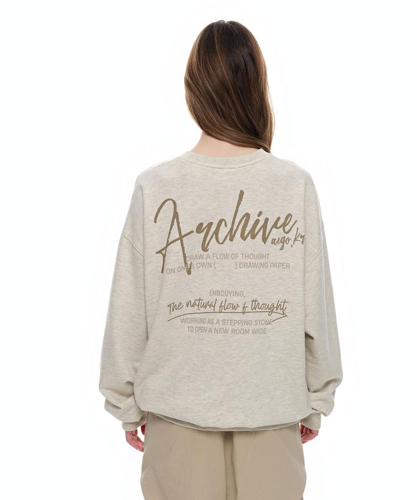 AEGO FREEDOM LAB Igo Archive Sweatshirt_Oatmeal Beige