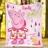 1pc Peppa Pig2 Theme Blanket - Digital Print, Polyester, Cozy for All Seasons, Perfect for Outdoor, Camping, and Travel