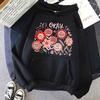 Women's Casual Long Sleeve Hoodies Vintage Graphic Y2k Hooded Pullovers Ditsy Floral and Alphabet Print Sweatshirts 90s Clothes