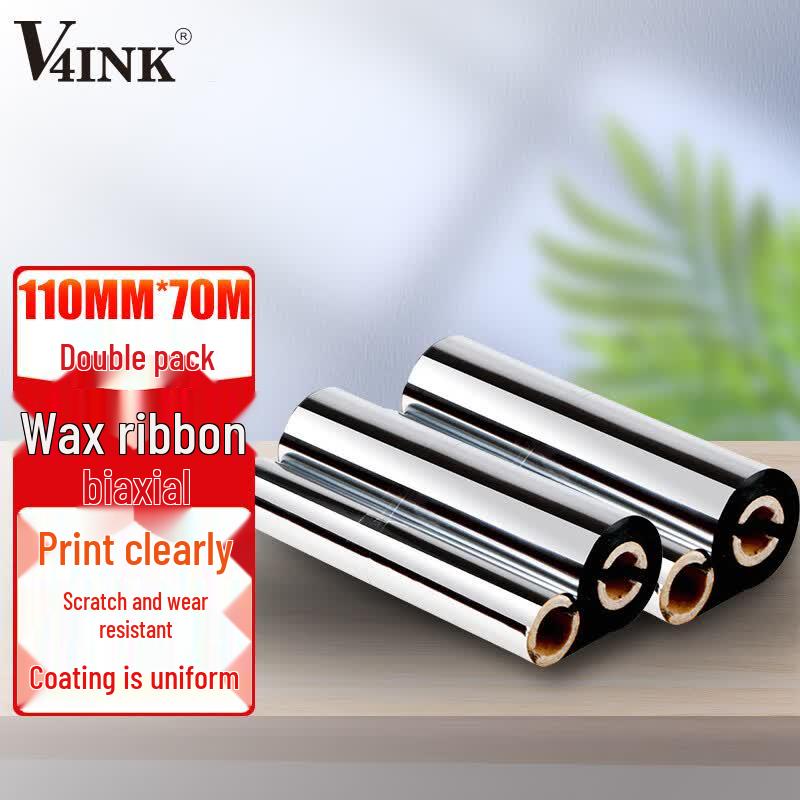 V4INK 110mm*70m Wax Thermal Transfer Ribbons