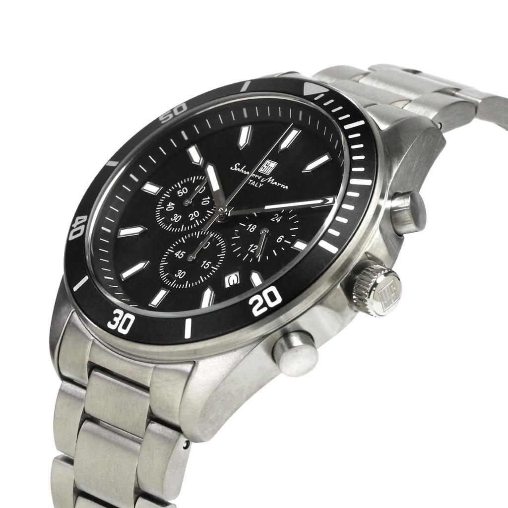 Limited Distribution Model Salvatore Marra Chronograph Watch Titanium Japanese Movement 5 ATM Water Resistant Brand Watch Gift Day SM24104 Men's
