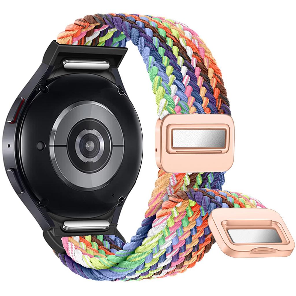 No Gaps Braided Band For Samsung Galaxy Watch 7 6 5 4 Classic 47mm 44mm 40mm/5 Pro Magnetic Bracelet Correa Galaxy Watch6 Strap