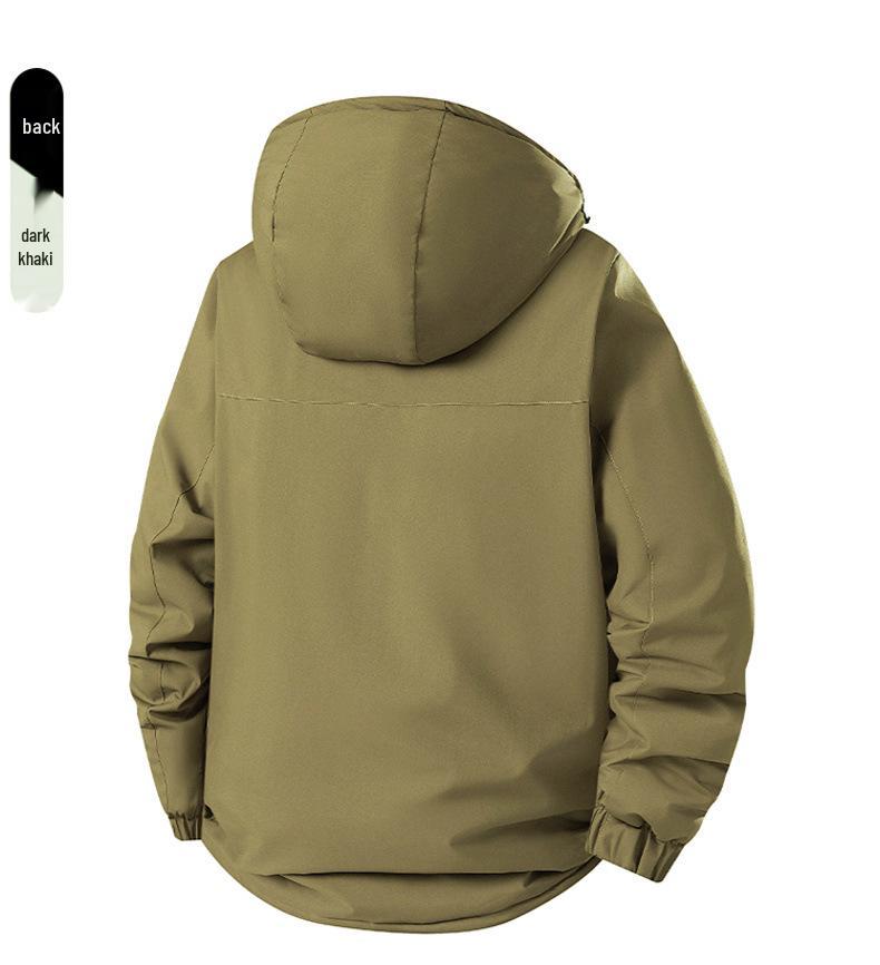 Men's Hooded Cotton Jacket - Winter Warmth, Casual Outdoor Style