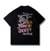 2026 Summer Comic Form Tom and Jerry Image 100 Cotton Printed Oversize Casual Tshirt Adult Children Parentchild Top Homewear