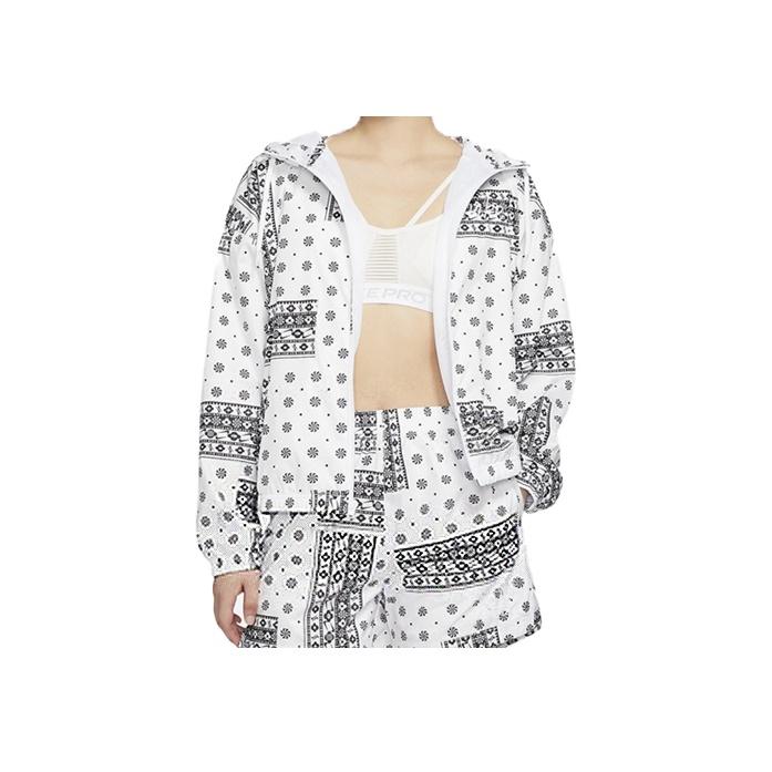 Nike Cashew Flower Hooded Casual Jacket Women Jacket White CU5893-100