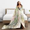 Border Painting Art Girl Blanket  Super Soft Novelty Plush Bedding Throws For Girls Boys Outdoor Flannel Bedspread Bed Cover