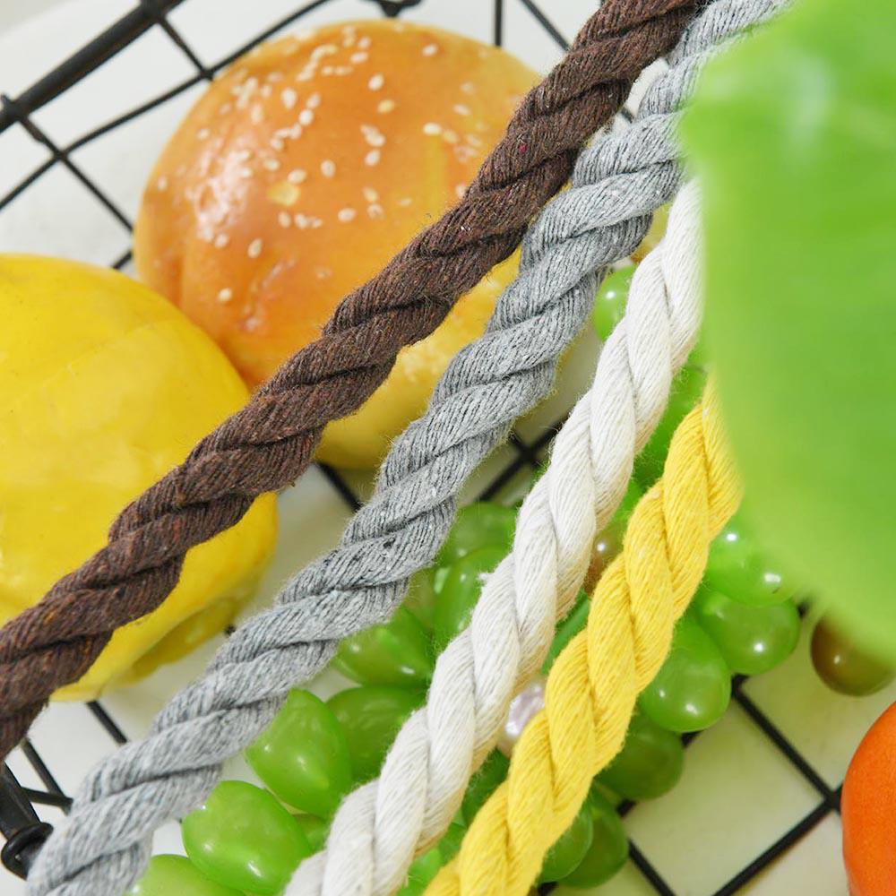 1Pair Curtain Tiebacks Rope Curtain Rope Buckle Holdbacks with Double Ball