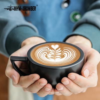 Profesyonel Espress Latte Kahve Fincan Seti Pop Art Seramik Kupa Tabaklarıyla Ev Ofis Çay Fincanları Şık Kafe Bar