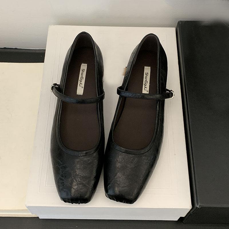 Fashion Female Shallow Ladies Mary Janes Flats Shoes Spring Summer Fashion Buckle Strap Women Shoes With Height Increasing Footwear