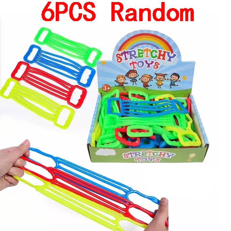 Stretchy String Fidget Toys Exercise Band Designs ADHD Anxiety Calming Down for Kids Birthday Christmas Party Favors Gifts