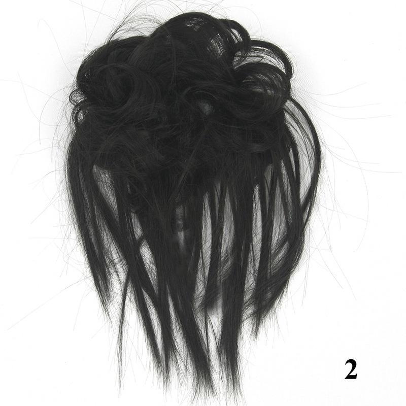 Fashion Women Wig Curly Claw Clip Flower Bud Fake Hair