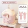 Mushroom House Piggy Bank For Kids With Diy Stickers And Durable Plastic Material