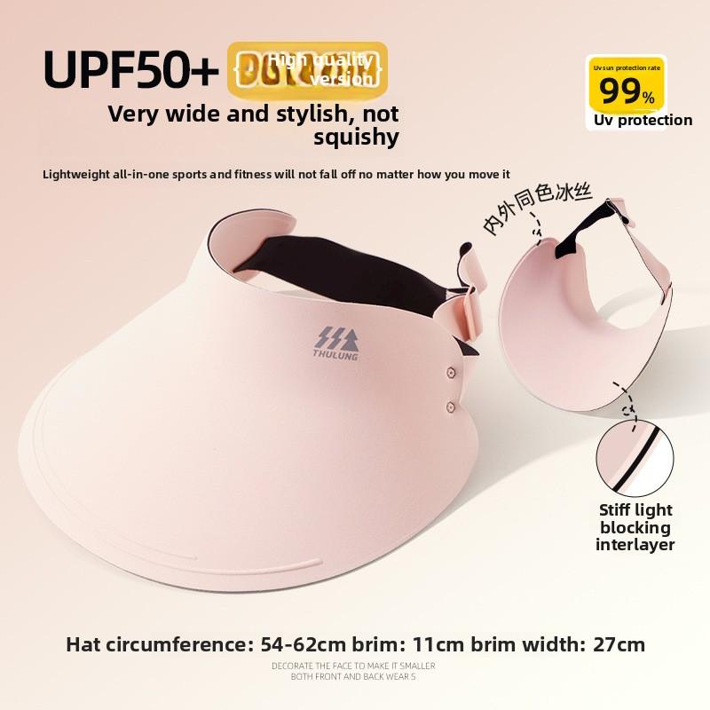 Women Seamless Sun Hat Ventilated Wide Brim Uv Protect Run Outdoor Activities
