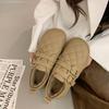Fleece Warm Women's Shoes 2025 New Winter Flat-soled Soft-soled Bread Shoes Doudou Shoes Loafers Snow Cotton Shoes