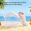 Hamster Bathtub House Shape Clear Visible Gerbil Dwarf Hamster Sand Bath Container Box Small Animals Bathroom Toilet Hamster Cage Accessories