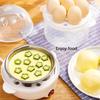 Multifunctional Electric Egg Boiler, Double Layer Egg Steamer and Poacher for Cooking Breakfast in Kitchen